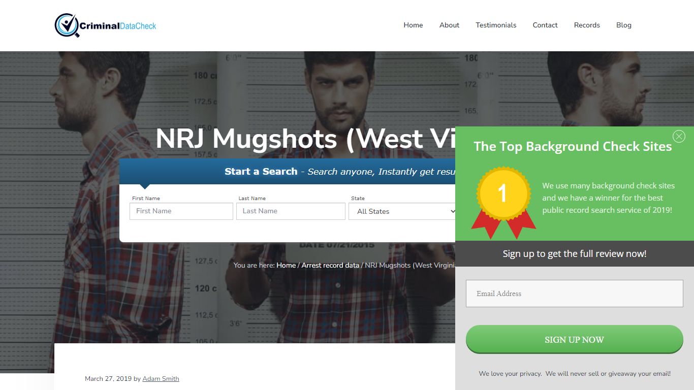 NRJ Mugshots (West Virginia) - Criminal Data Check